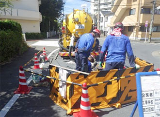 下水道管内清掃作業